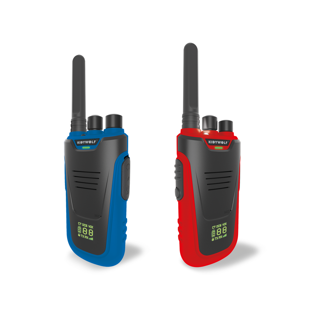 Kidytalk walkie talkie blauw rood