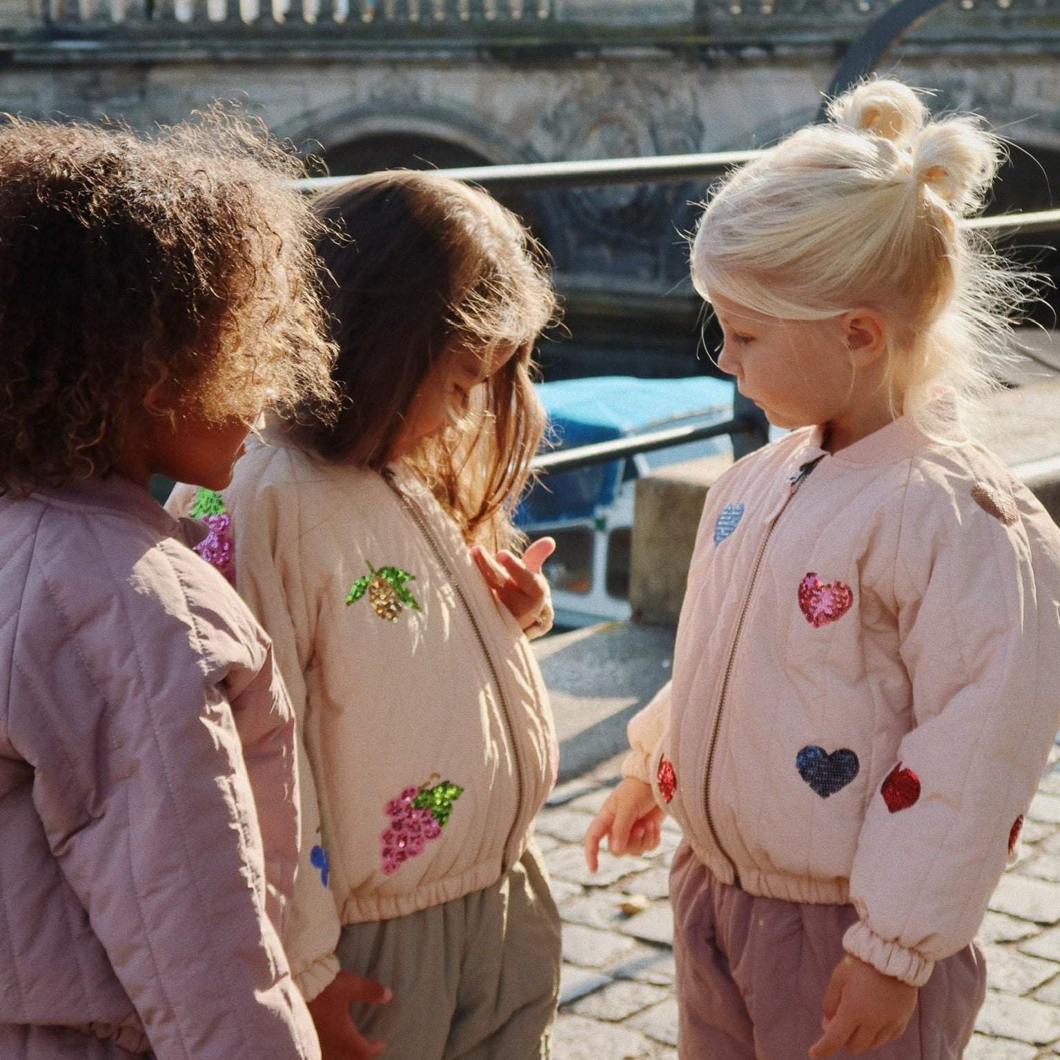 Juno bomber rose sequin