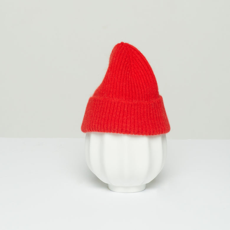 Beanie rood lambswool
