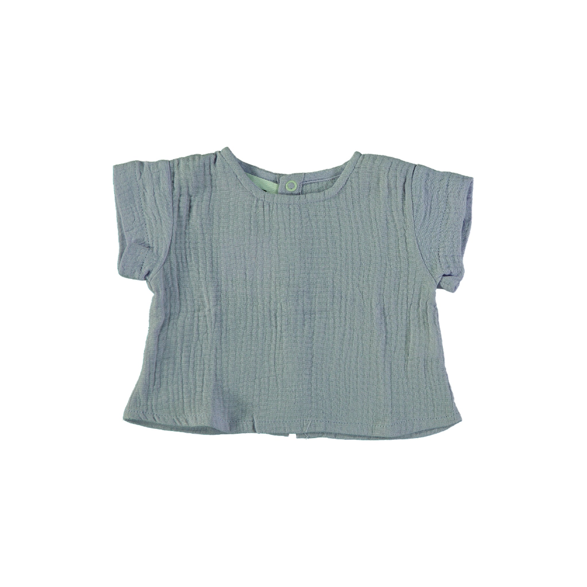 Linnen shirt blauw melange