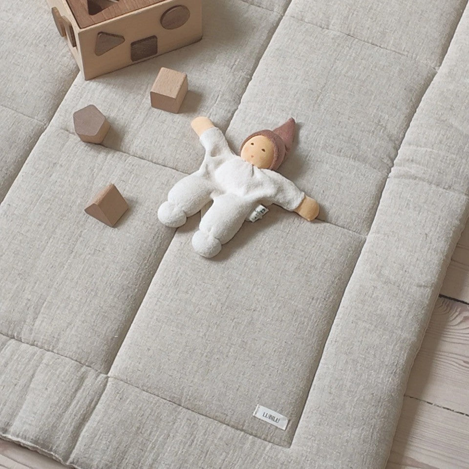 Speelmat beige linnen