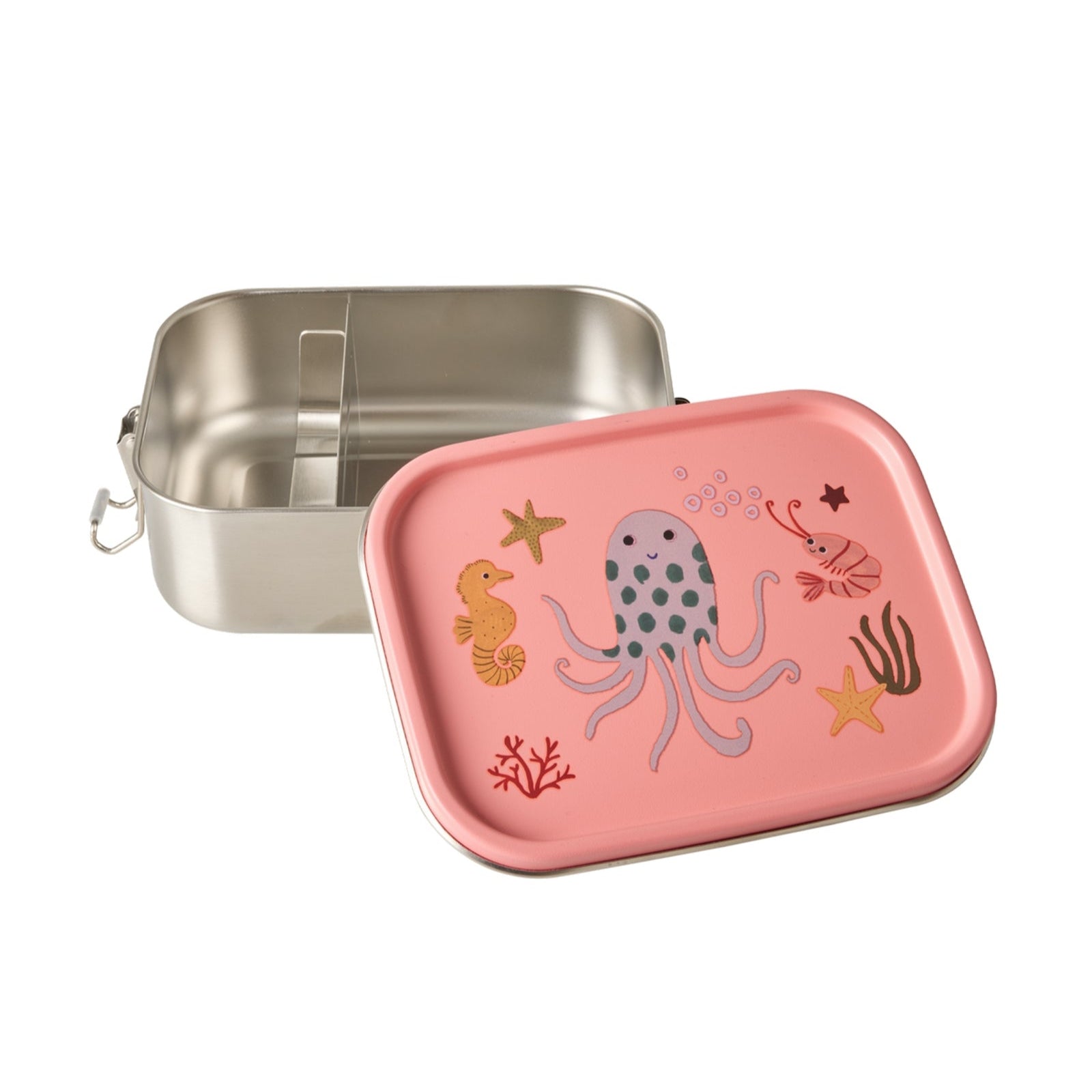 Lunchbox roestvrijstaal in coral kleur van het merk ricebyrice