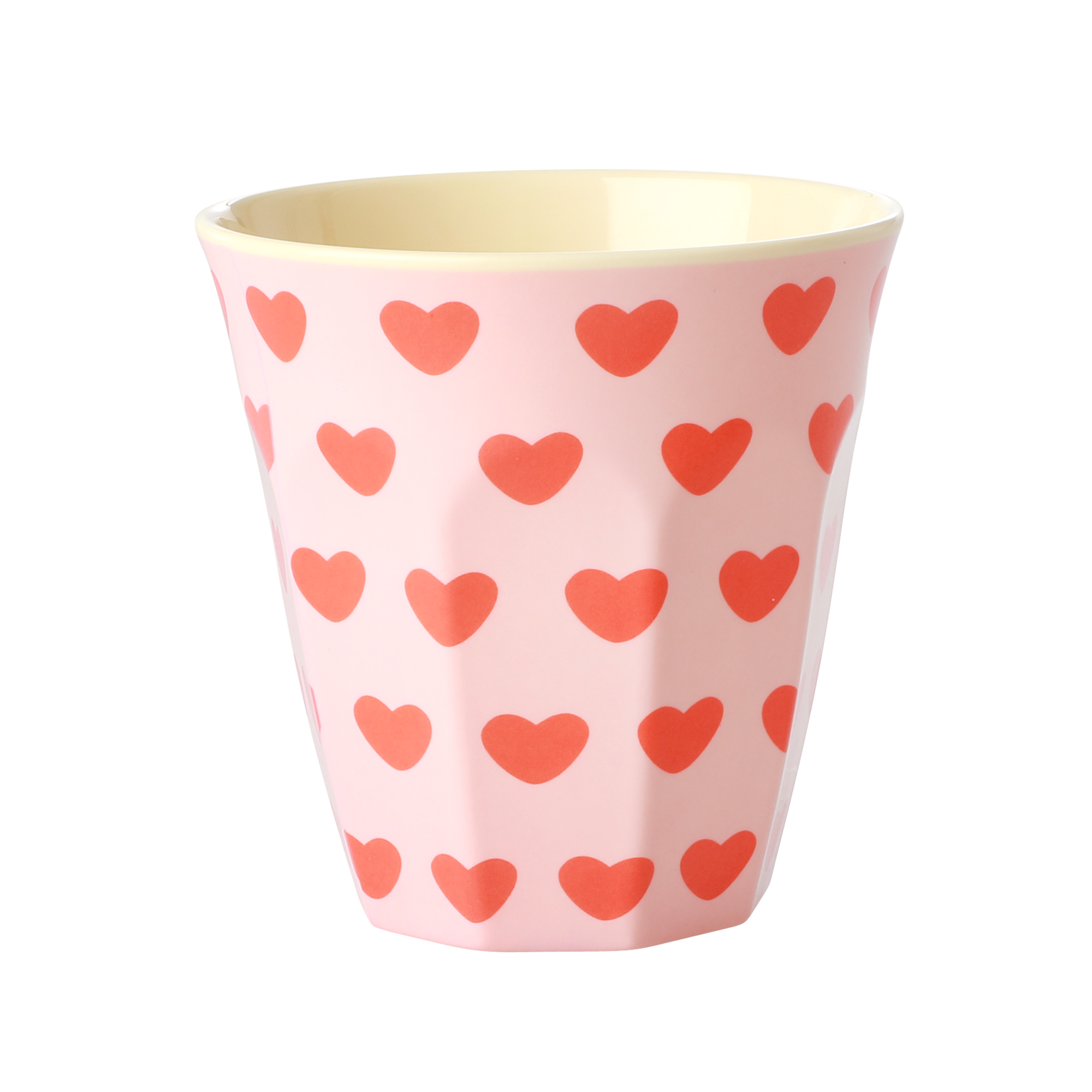 Beker roze hartjes print