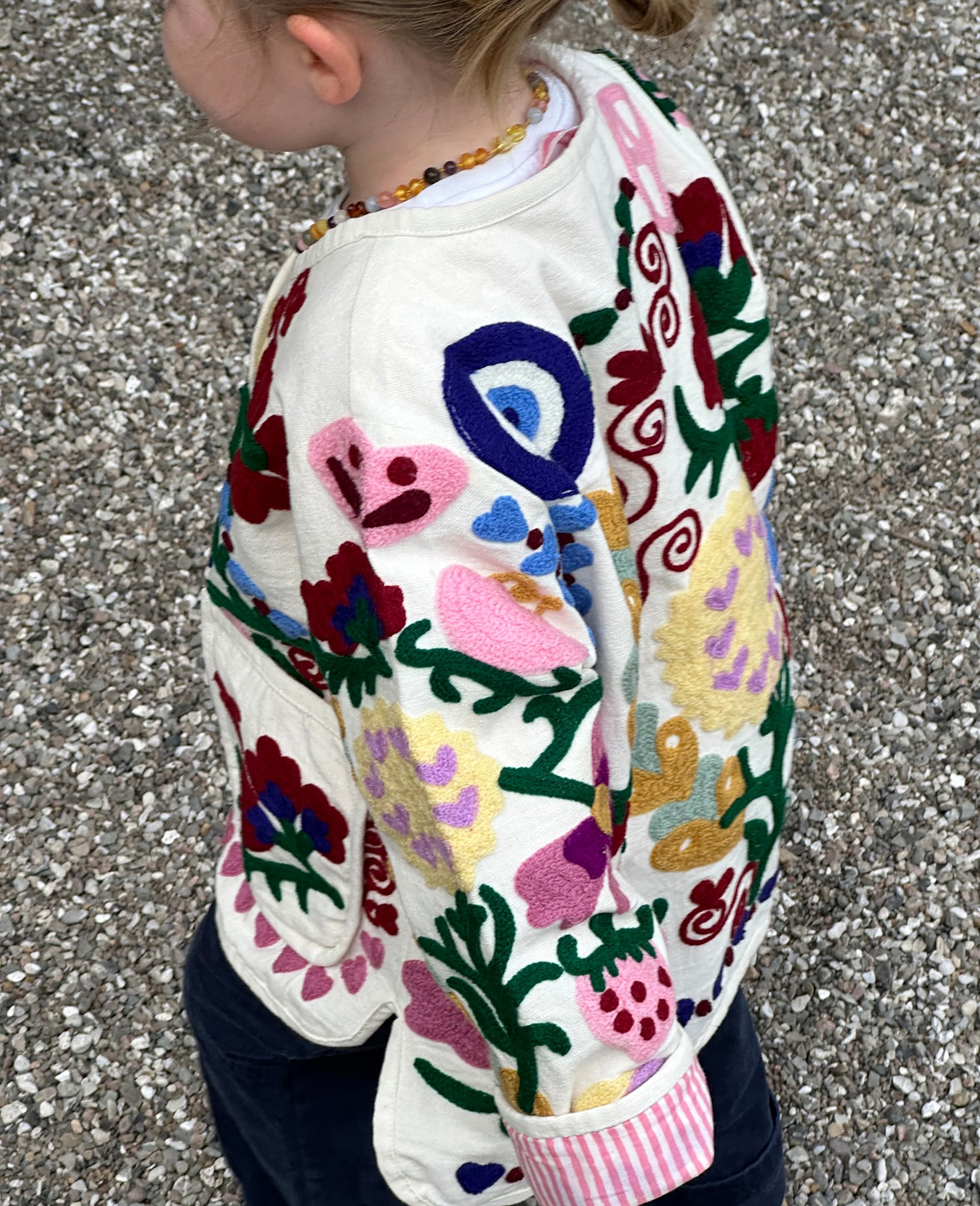 White Rose Suzani mini