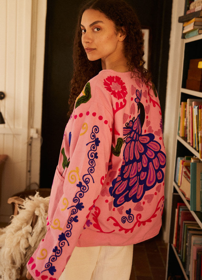 Maggie Jacket Light Rose Sissel eldelbo achterzijde lifestyle