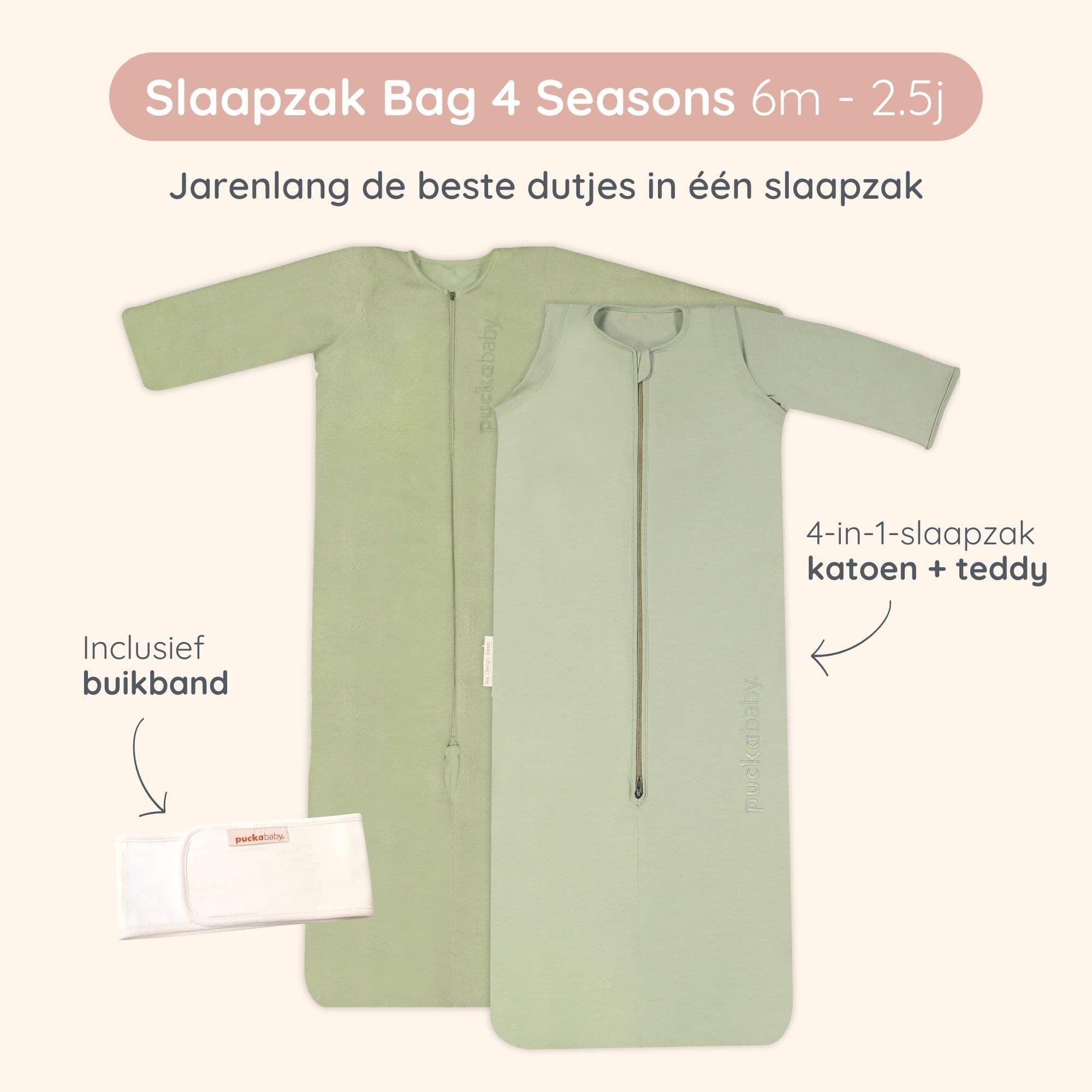 Instructie Meegroeislaapzak 6M-2.5Y Olive Puckababy