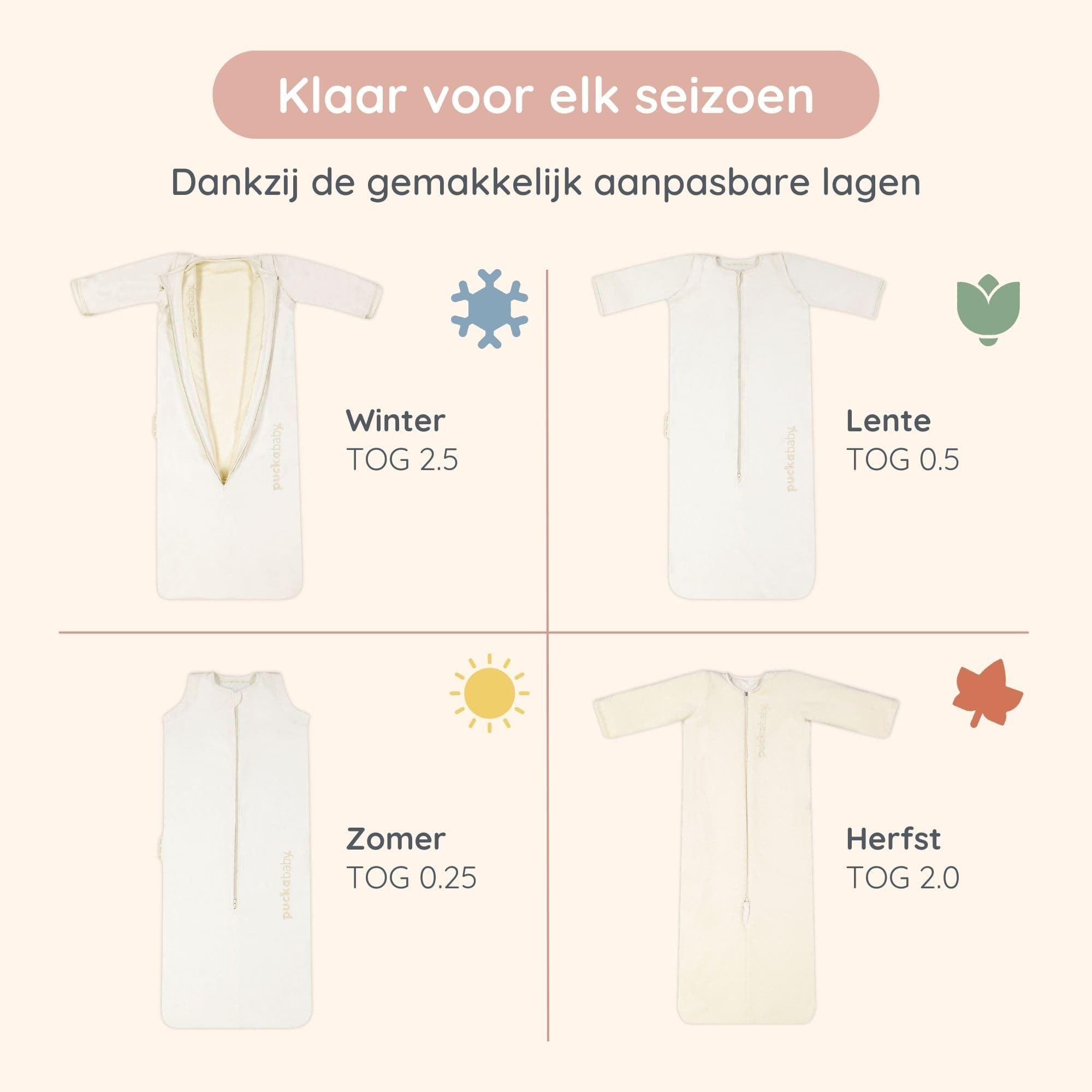 Meegroeislaapzak 6M-2.5Y Pure