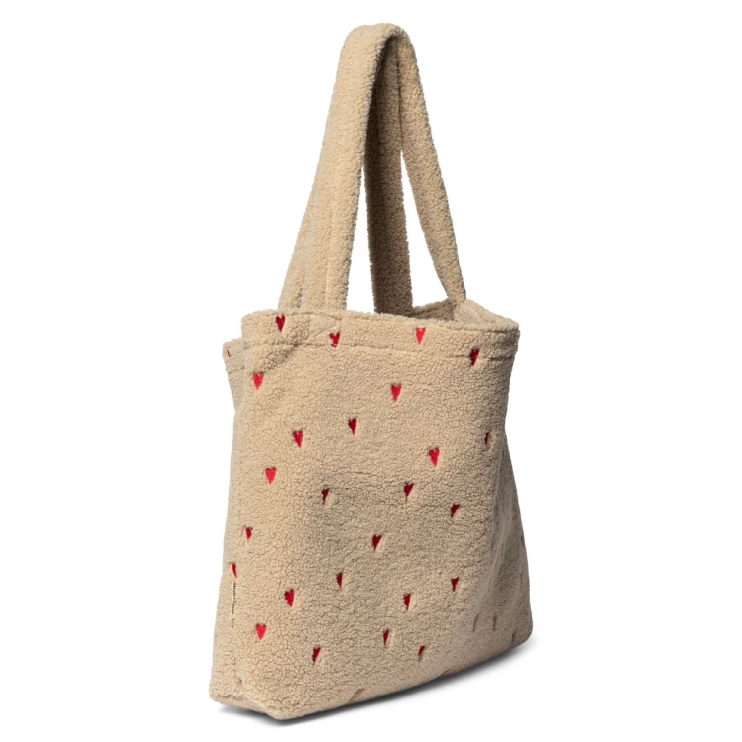 Studio Noos Mom Bag Hearts Teddy Ecru