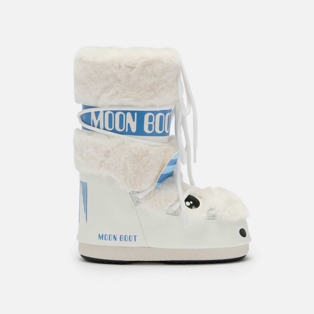 Moon boot wit blauw hoog
