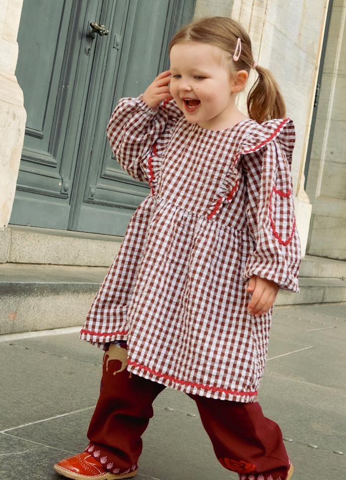 PRE-ORDER Nanette MINI Dress Brown Checks