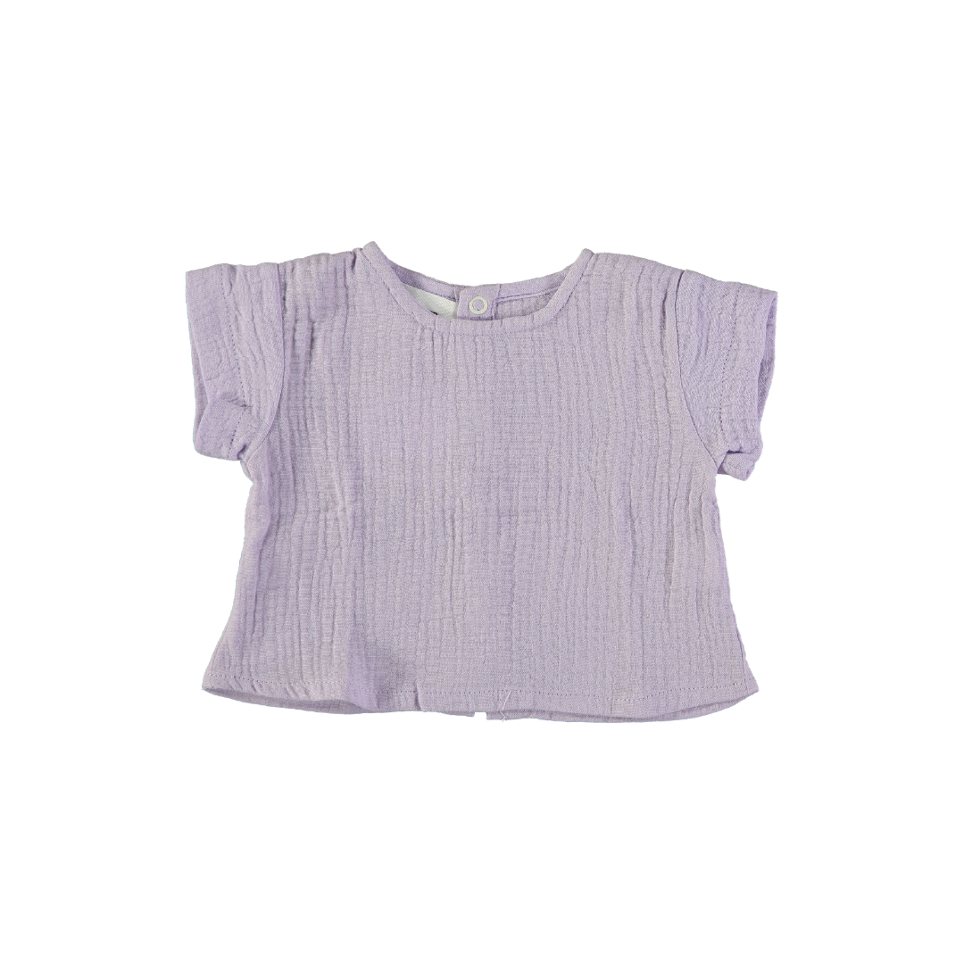 Linnen shirt lila melange