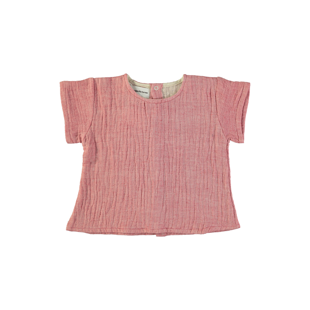 Linnen shirt rood melange