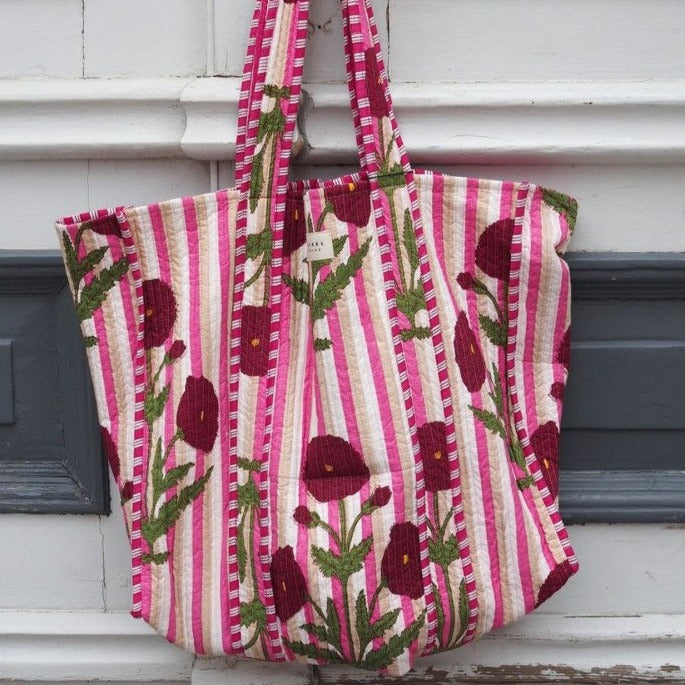 Pricilla Organic Cotton Bag Poppy Rose Sissel Eldelbo lifestyle.