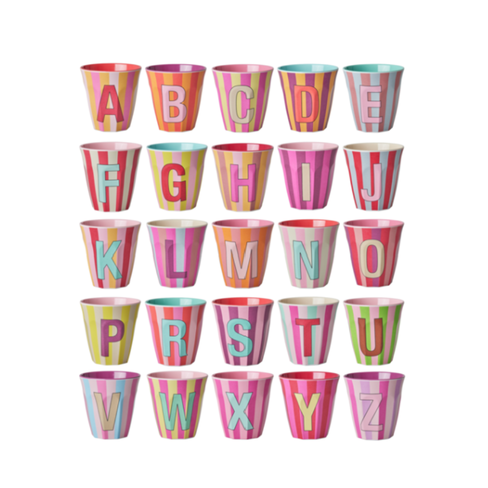 Rice Alfabetbekers per stuk meisjes 