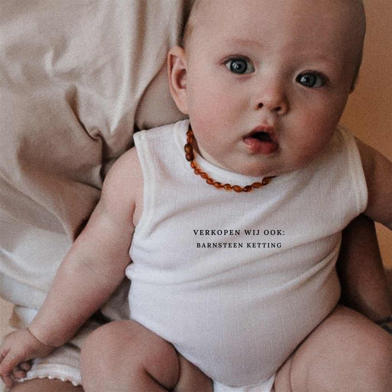 Romper zonder mouwen voor baby's in de kleur naturel van het merk Joha.