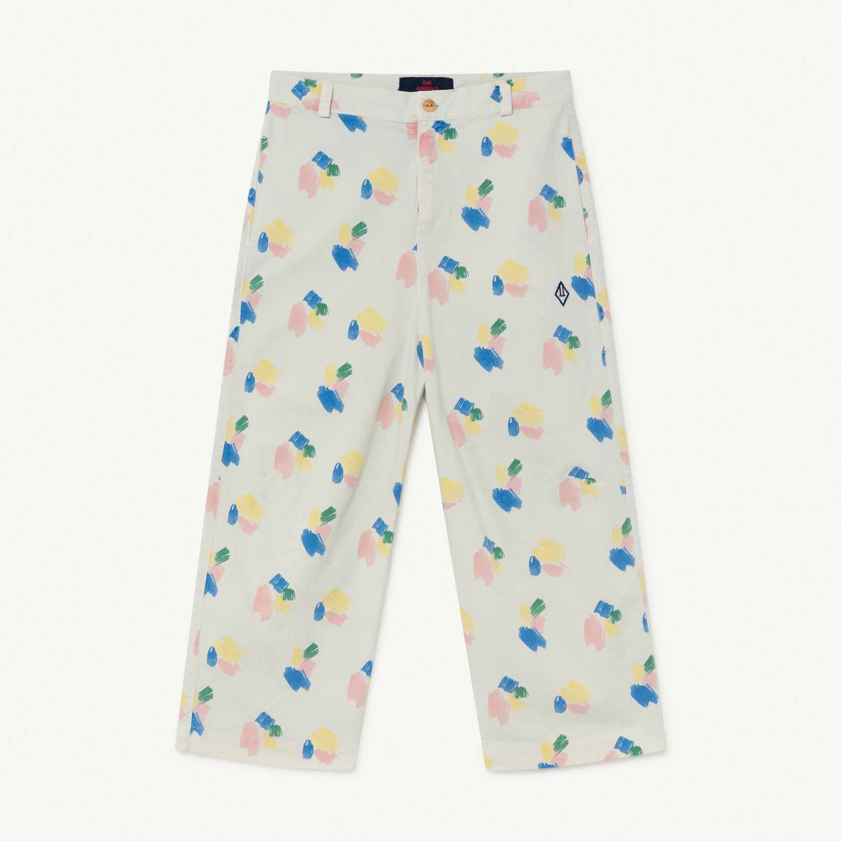 The Animals Observatory CAMEL KIDS TROUSERS WHITE STROKES