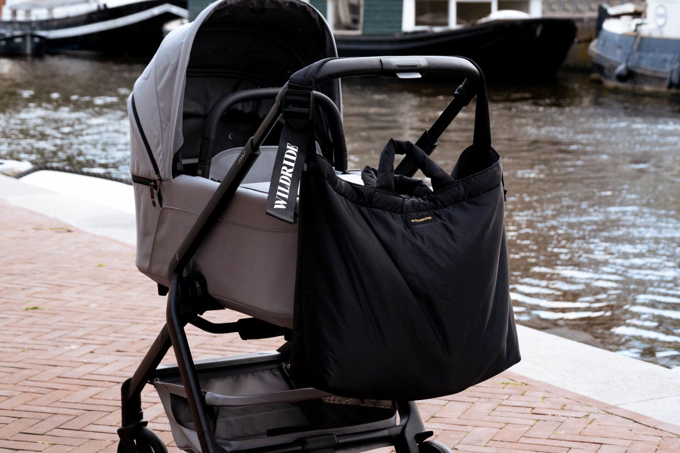 Schouder Luiertas Zwart