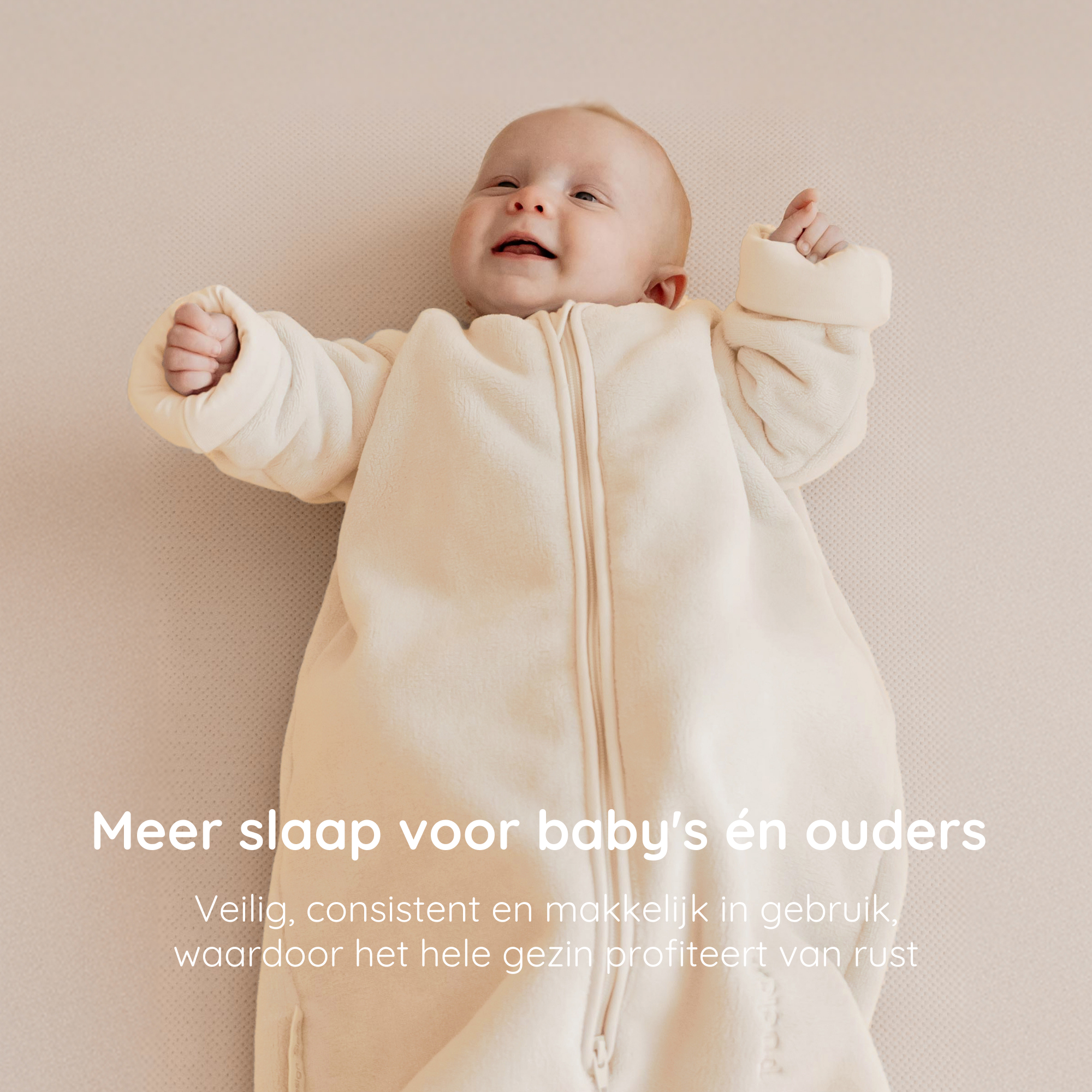 Baby aan Slaapzak Winter 0-6M Teddy Pure