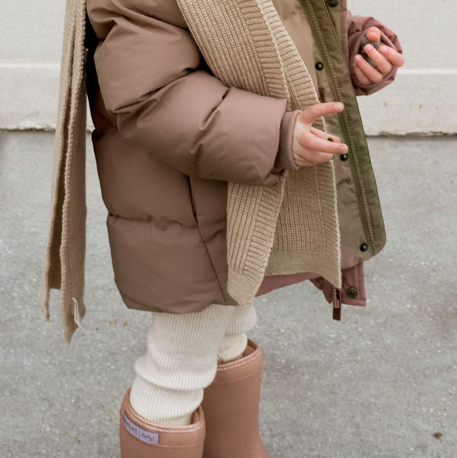 Thermoboots glitter rose taupe enfant