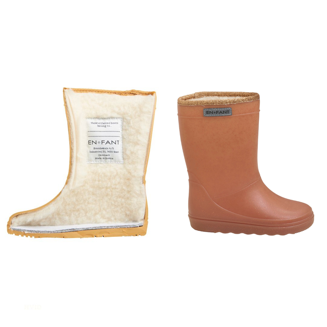 Thermoboots metallic mocha bisque Enfant wolgevoerde binnenzijde.