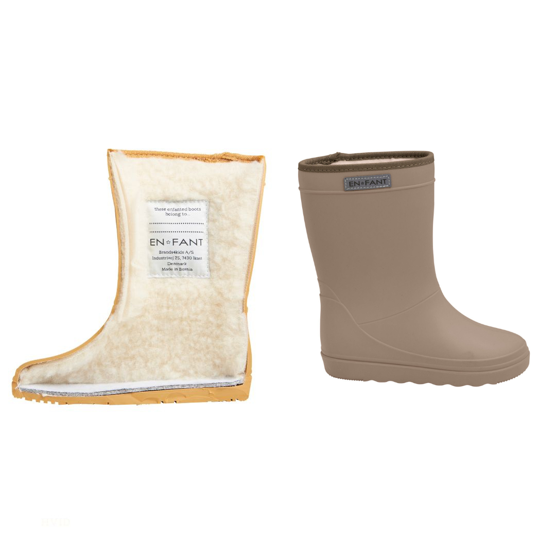Thermoboots pine bark Enfant wolgevoerde binnenkant.