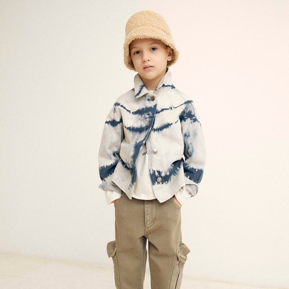 The New Society VINCENT OVERSHIRT TIE DYE NAVY