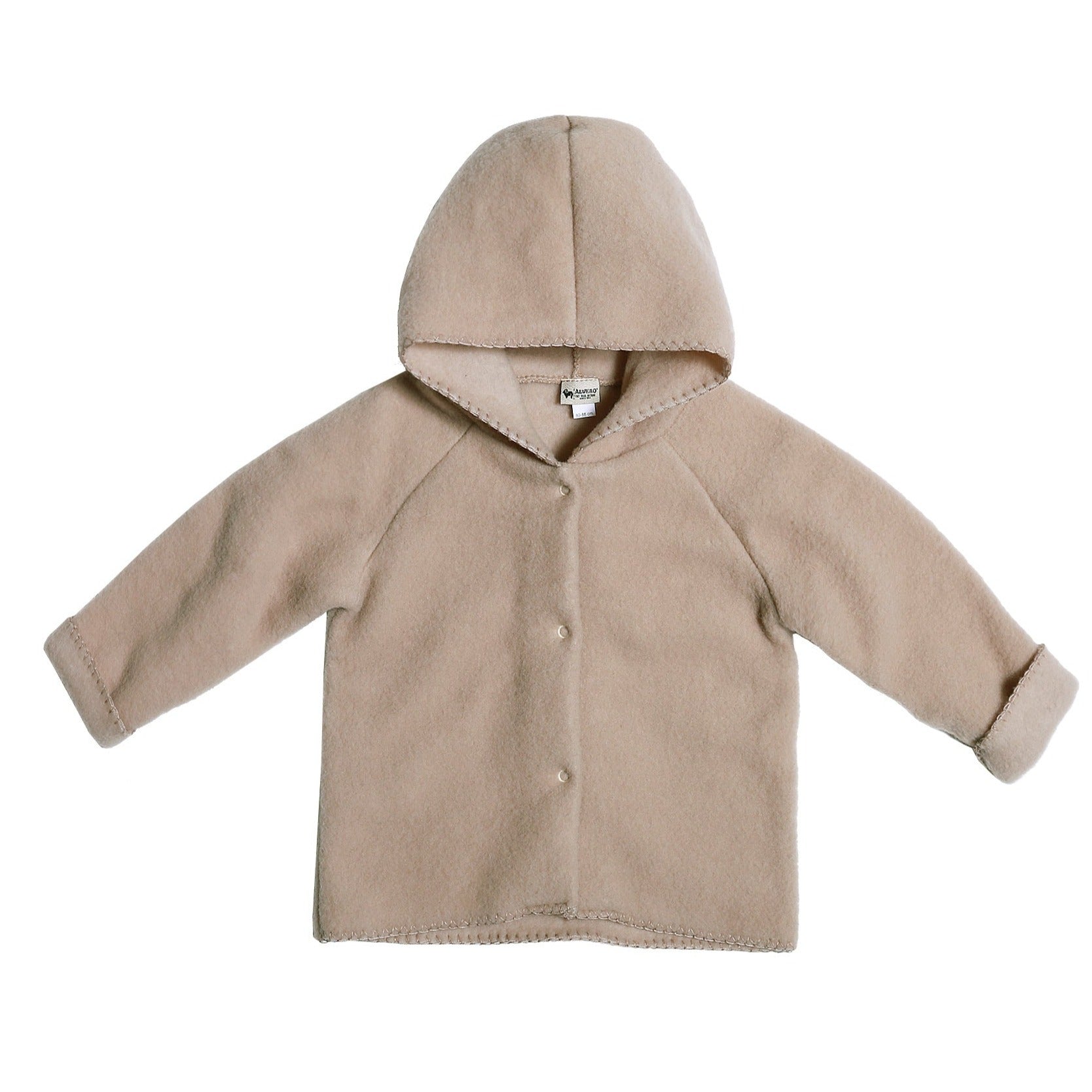 Vestje newborn Merinowol Alwero witte achtergrond.