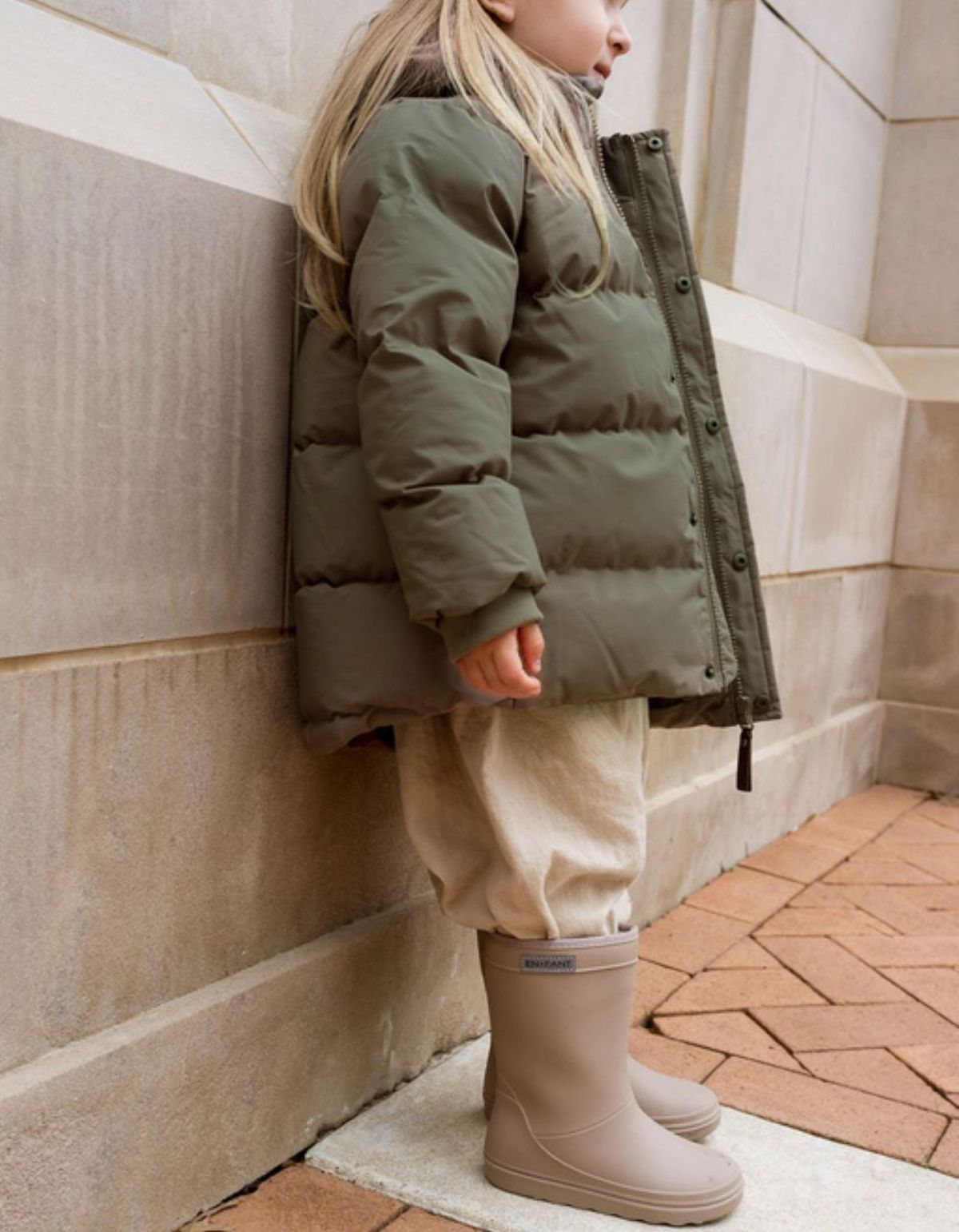 Winterjas kambaba groen enfant