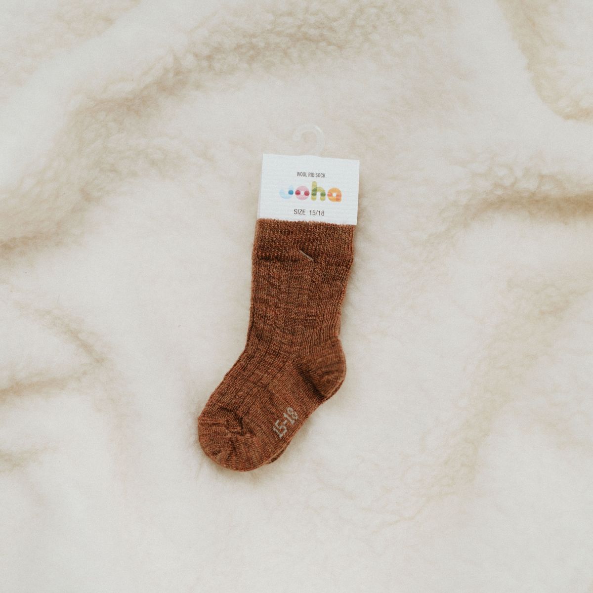 Wollen sokken copper