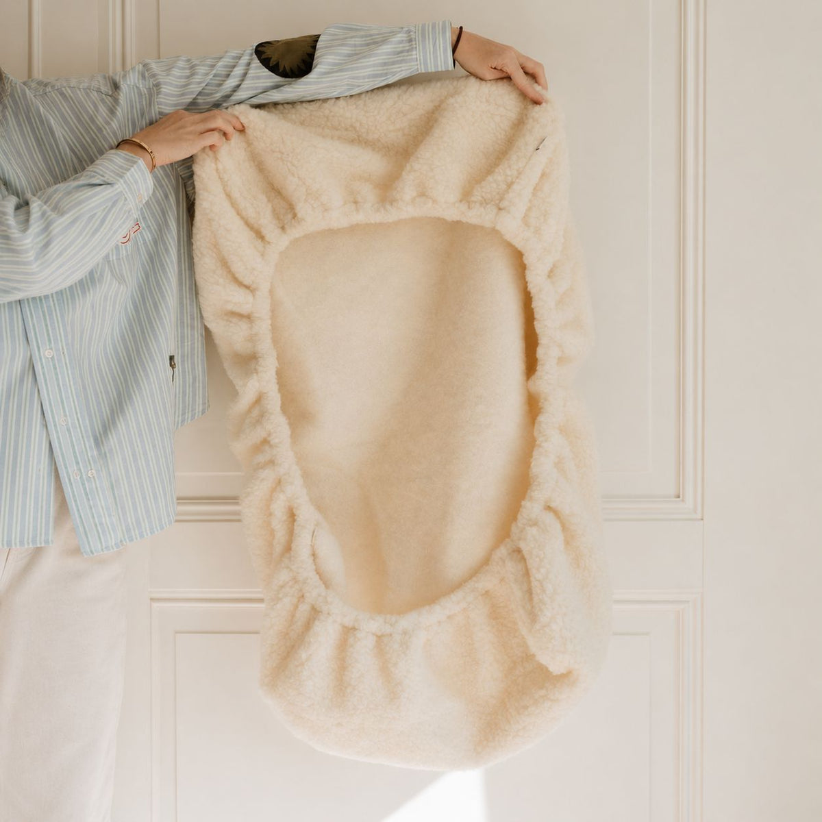 Drap-housse berceau 100% laine naturelle