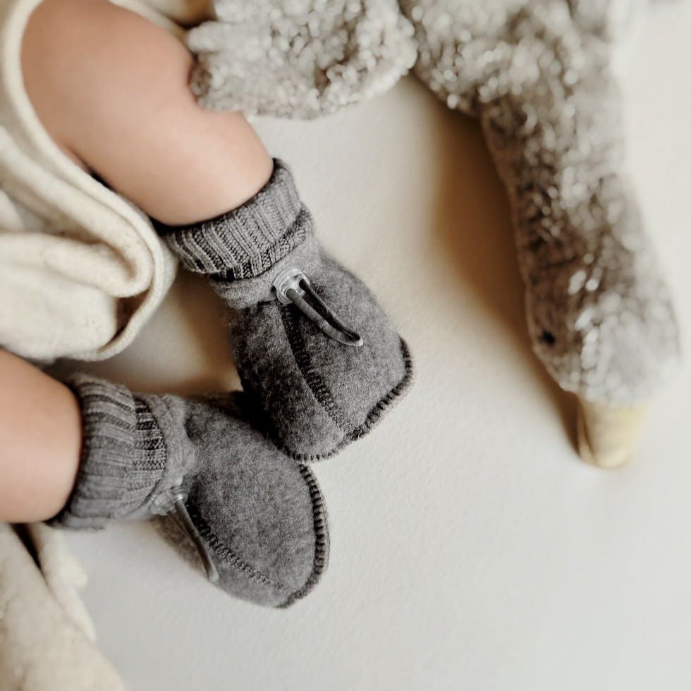 Baby slofjes grijs - Charly's