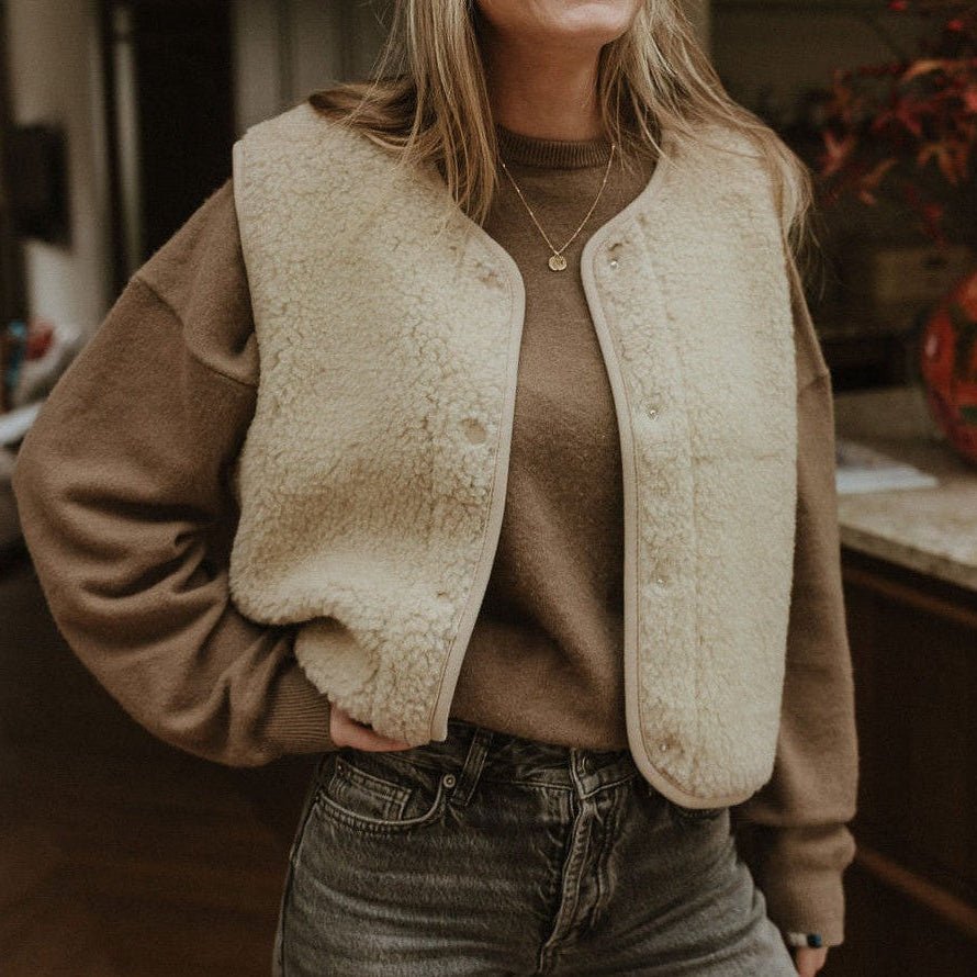 Bodywarmer tyb sand brown adult - Charly's