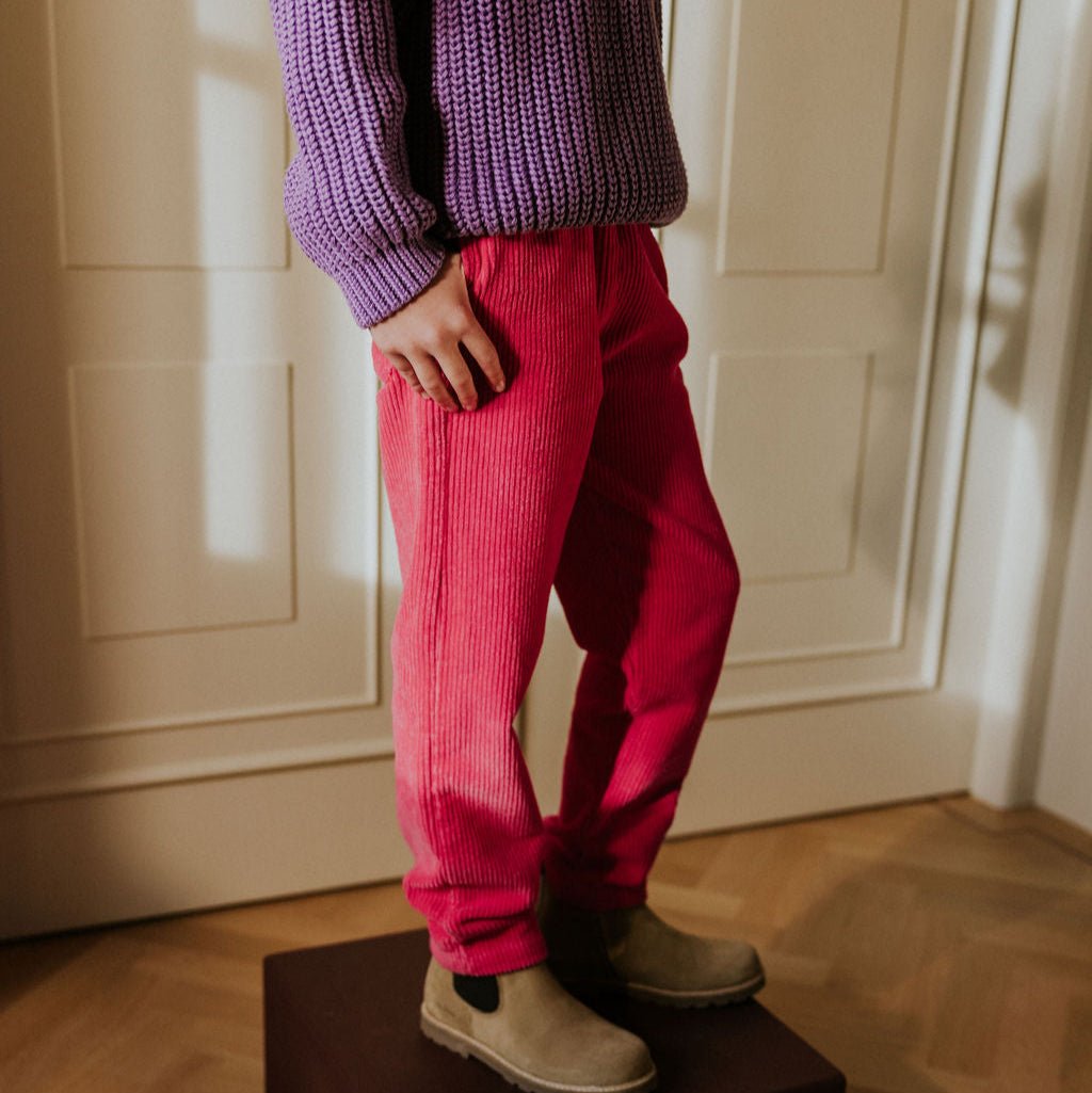 Broek corduroy fuchsia - Charly's