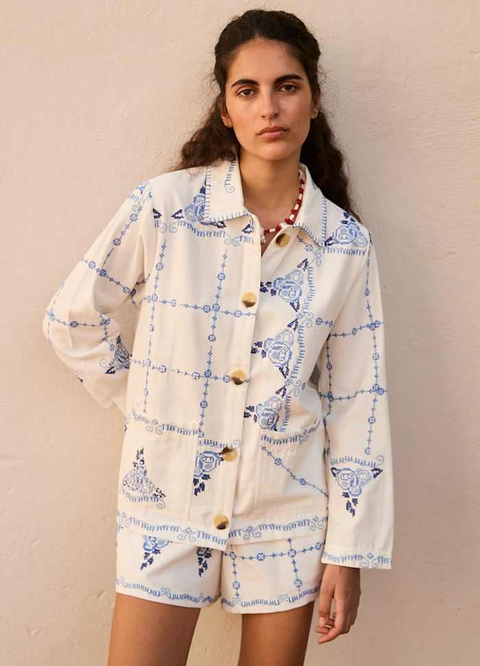 PRE-ORDER My Jacket Ecru Blue