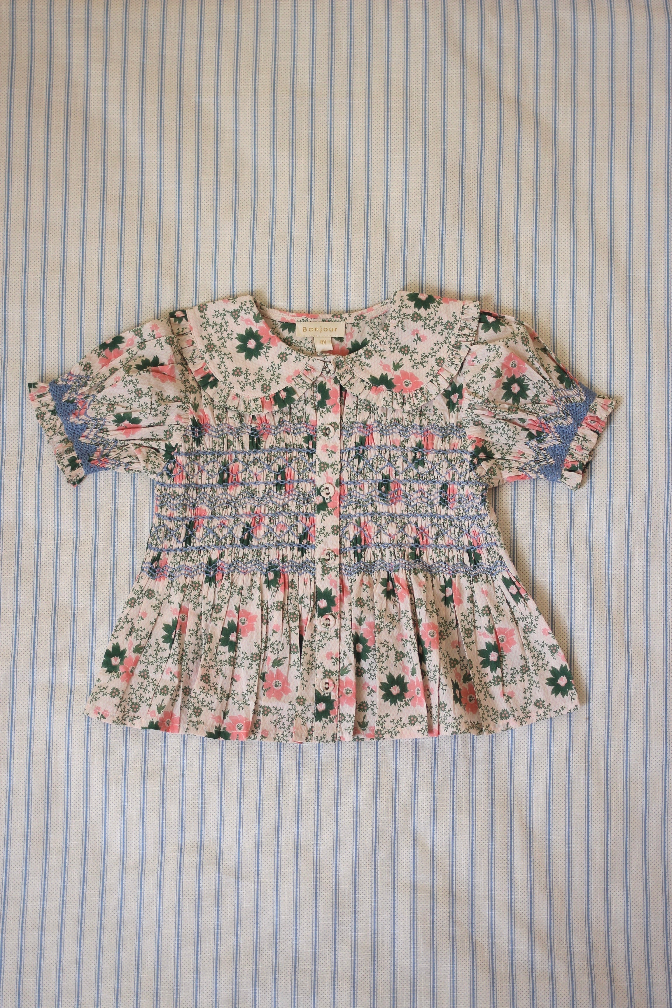 Handsmock blouse prairie organic cotton voile - Charly's