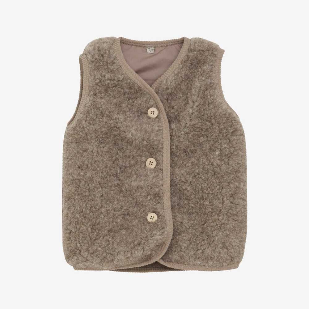 Bodywarmer merinowool bruin