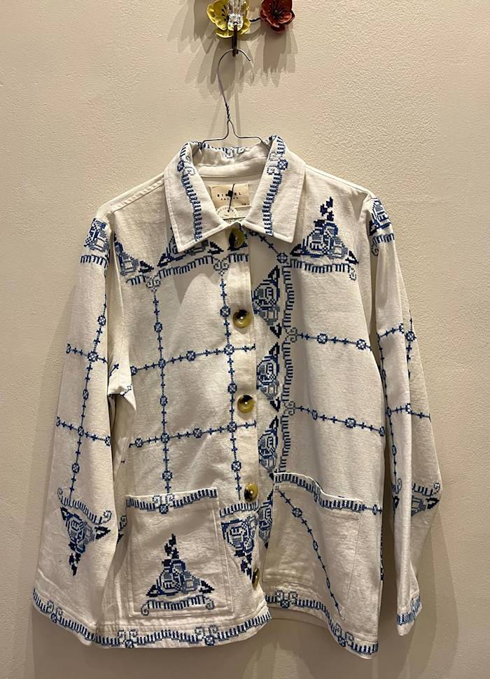 PRE-ORDER My Jacket Ecru Blue