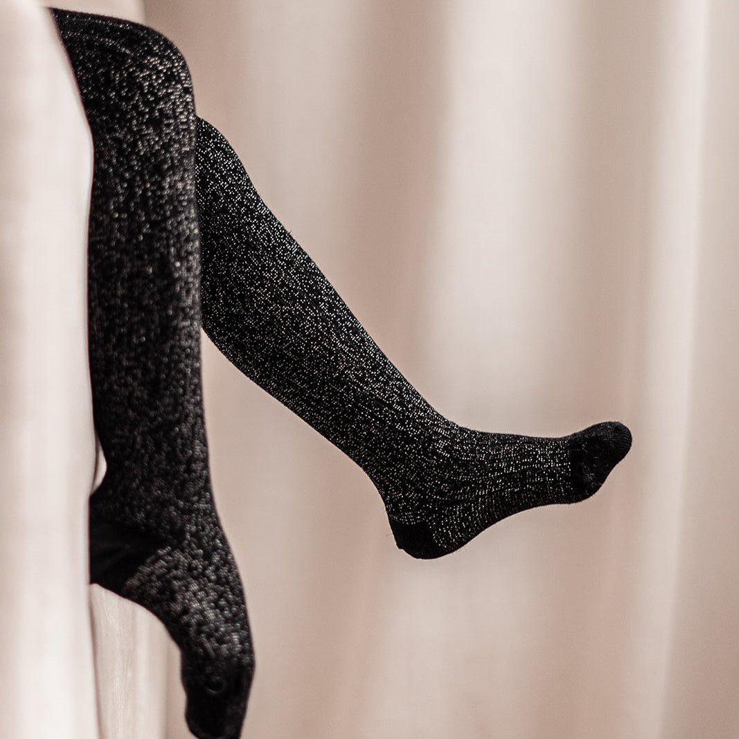 Maillot glitter black ribbed - Charly's