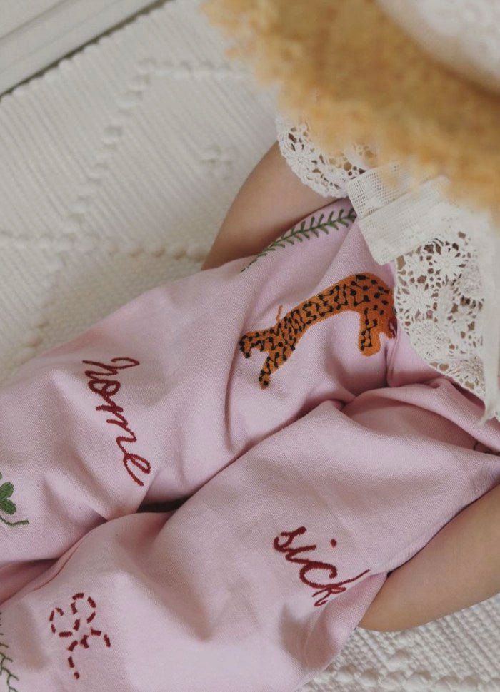 Oda MINI Organic Cotton Pants Rose - Charly's