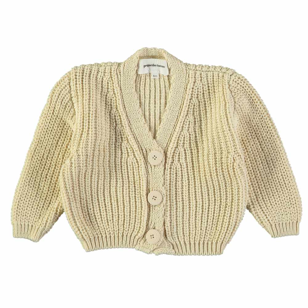 Gebreid vest naturel