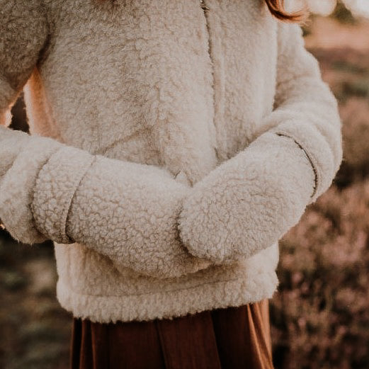 Beige handschoenen van / wanten van wol voor kinderen van het merk Alwero 