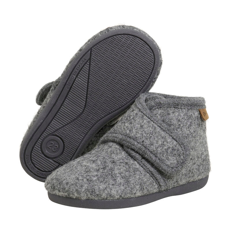 Slof harde zool dark grey - Charly's