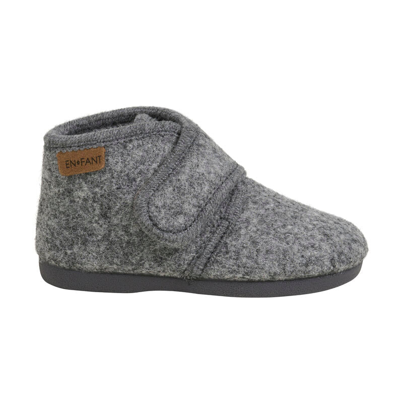 Slof harde zool dark grey - Charly's
