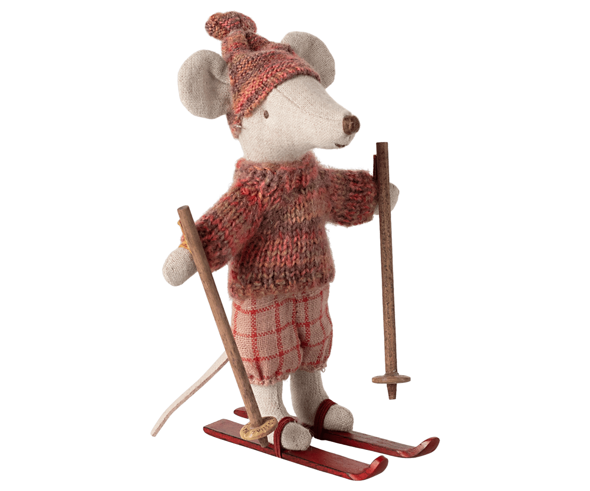 Winter mouse sister, with ski set - Charly's
