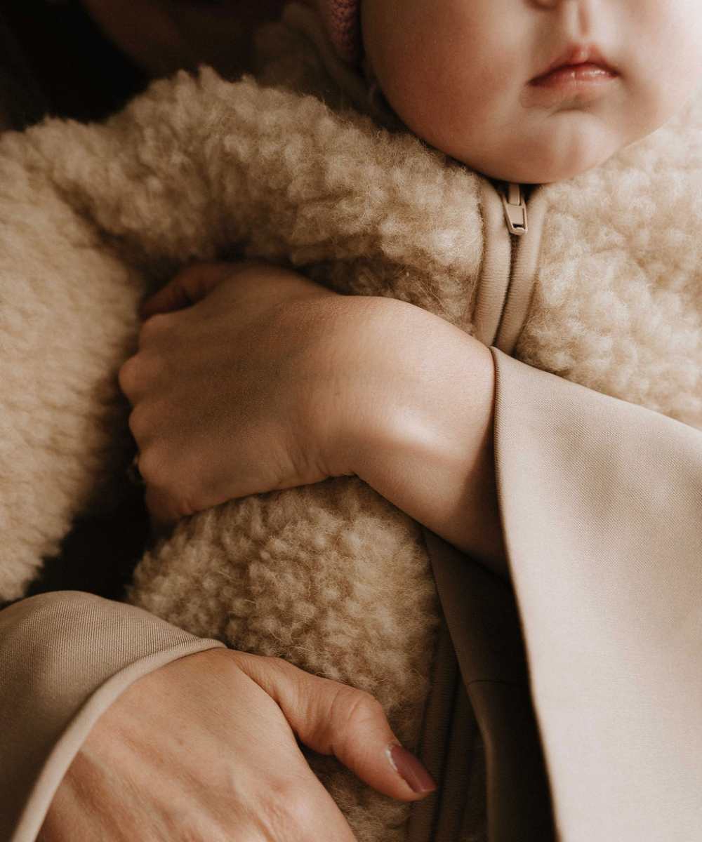 Overall teddy 100% wol beige