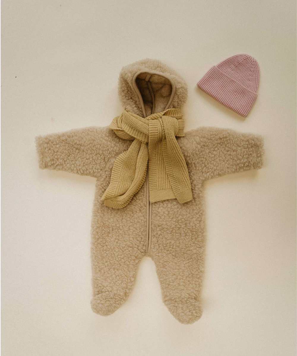 Overall teddy 100% wol beige
