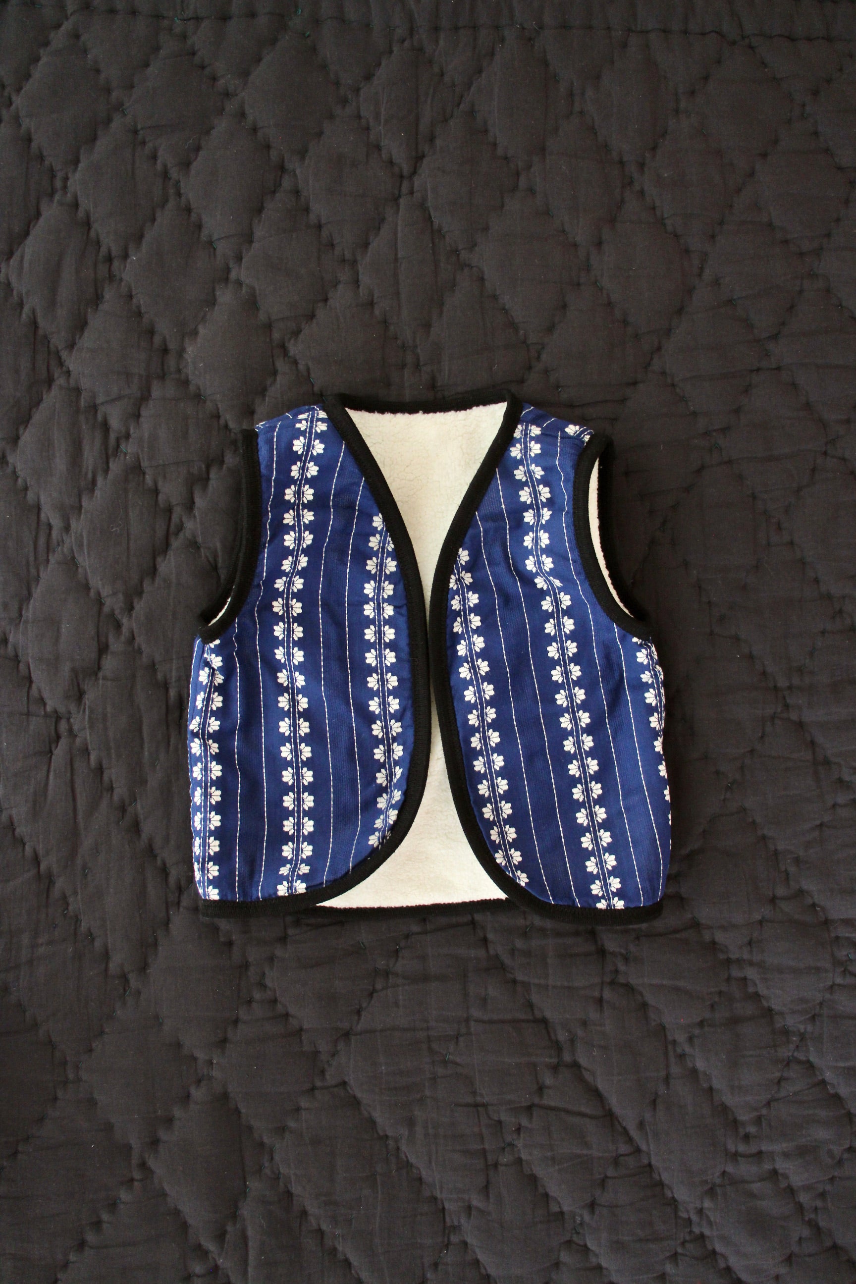 Bonjour Diary Reversible quilted jacket Ecru fur