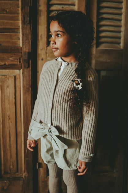 Grijs vest voor kinderen van wol van het merk Donsje 