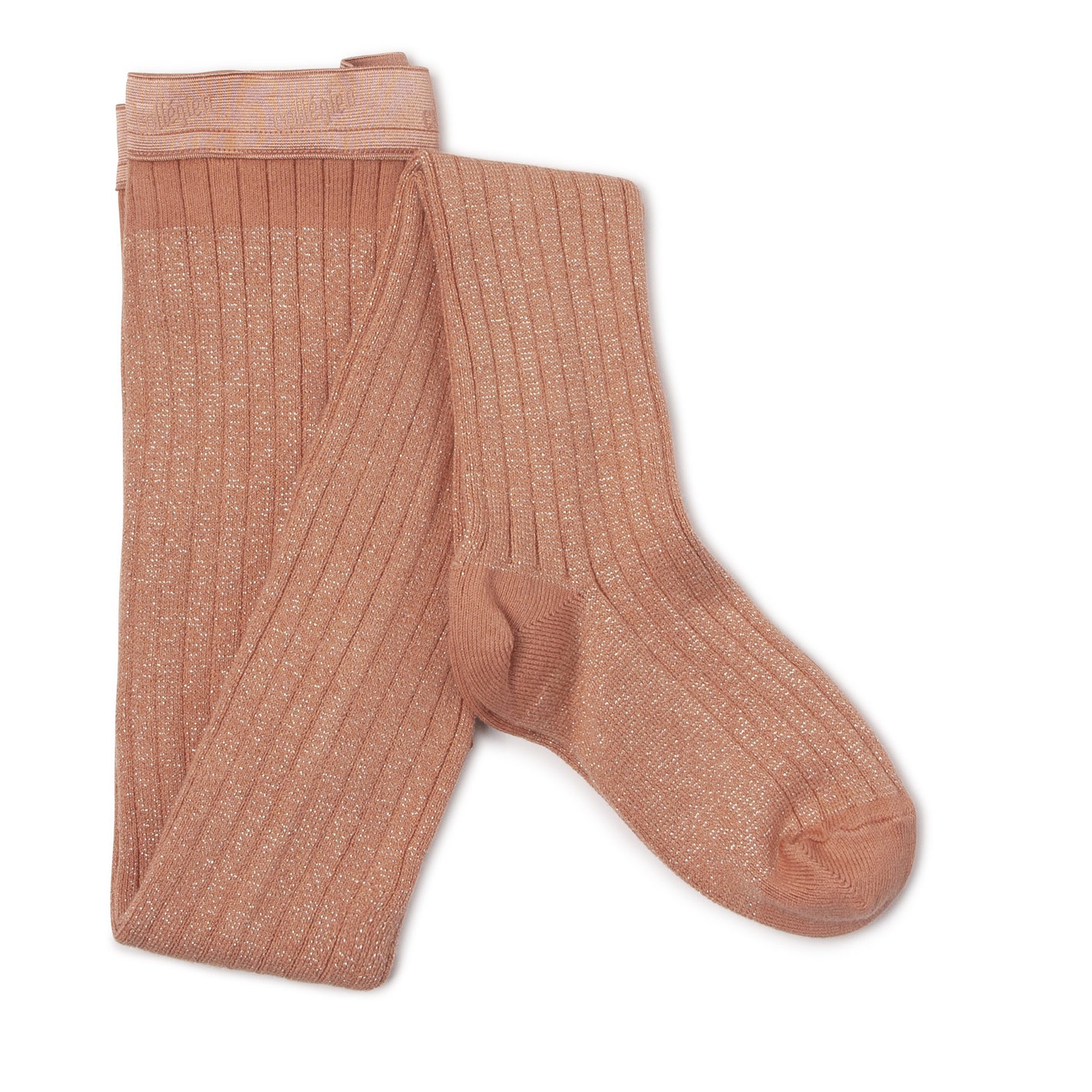 Maillot voor kinderen in de kleur glitter ribbed rose van merk collegien