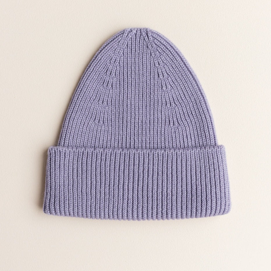 Lila beanie gebreide voor kids van HVID.